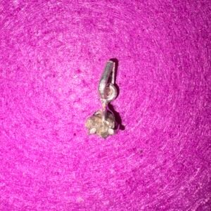 Diamante en Bruto con soporte en plata