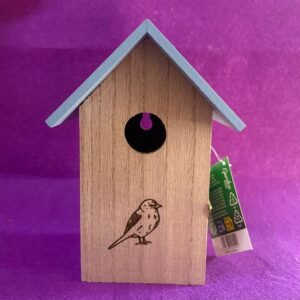 Casita de pájaro azul