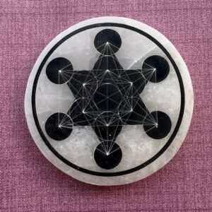 Selenita: Placa Cubo de Metatrón