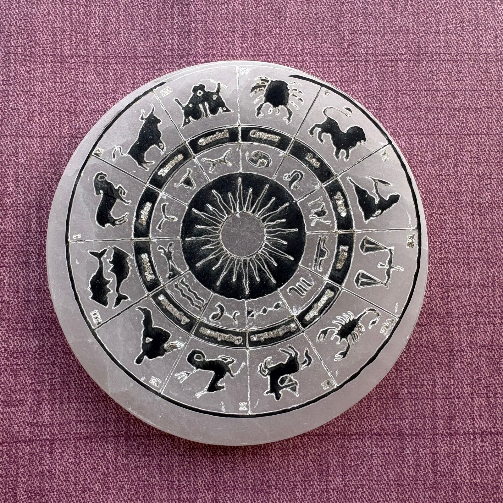 Selenita: Placa Signos del Zodiaco