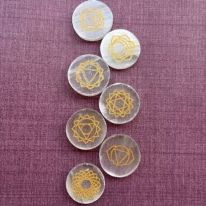 Selenita, Placas 7 chakras