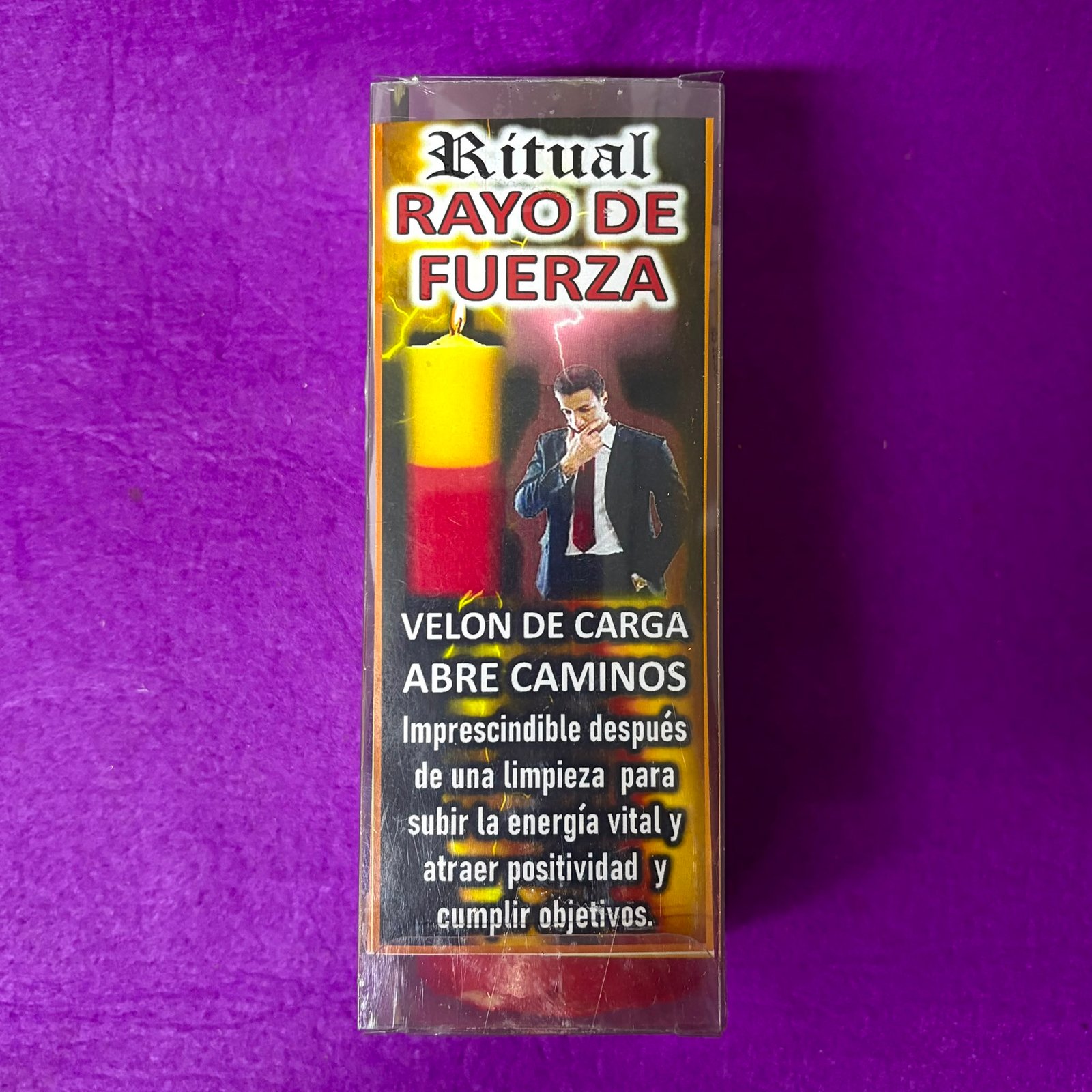 Velón Ritualizado "Rayo de Fuerza"
