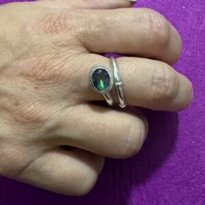 Anillo Plata de Topacio Imperial Ajustable