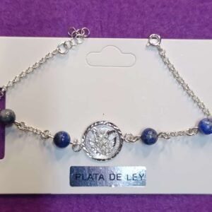 Pulsera del Arcángel San Miguel con Lapislázuli (Plata)